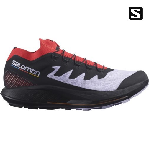 Black / Red / Lavender Salomon Pulsar Pro Men's Trail Running Shoes | IE TN2160